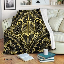 Polynesian Turtle Blanket Gold
