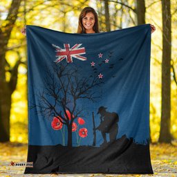 New Zealand ANZAC Lest We Forget Remebrance Day Premium Blanket