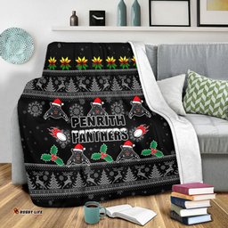 Penrith Panthers Christmas Blanket - Penrith Panthers Special Ugly Christmas Blanket