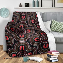 Australia Aboriginal Premium Blanket Indigenous Symbol Dot Painting Art Ver 1