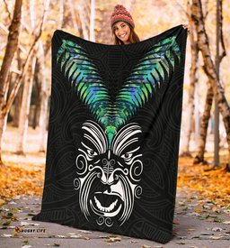 New Zealand Maori Moko Premium Blanket Paua Shell