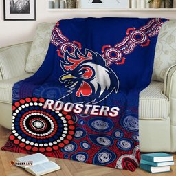 Roosters Rugby Aboriginal Art Blanket