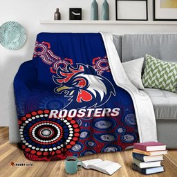 Roosters Rugby Aboriginal Art Blanket