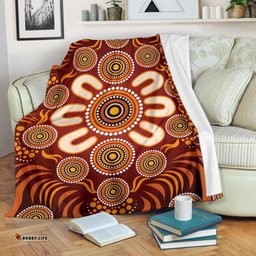 Aboriginal Premium Blanket Circle Flowers Patterns Ver03