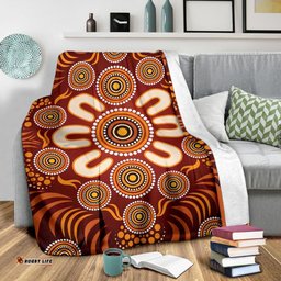 Aboriginal Premium Blanket Circle Flowers Patterns Ver03
