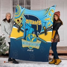 Gold Coast Titans Premium Blanket Talent Win Games But Teamwork And Intelligence Win Championships With Aboriginal Style