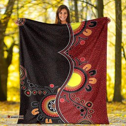 Aboriginal Blanket Aboriginal Sun Flower Dot Painting