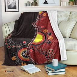Aboriginal Blanket Aboriginal Sun Flower Dot Painting