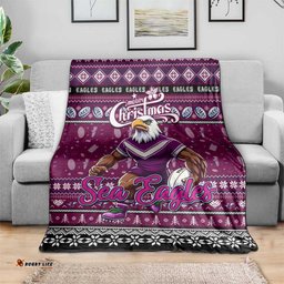 Sea Eagles Rugby Xmas Blanket Australia NRL Mascot