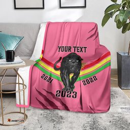 Personalised NRL Panthers Blanket Premiers Three Peat Proud Of Our Boys Pink