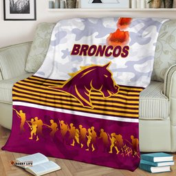 brisbane broncos premium blanket anzac day simple style white