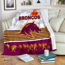 brisbane broncos premium blanket anzac day simple style white