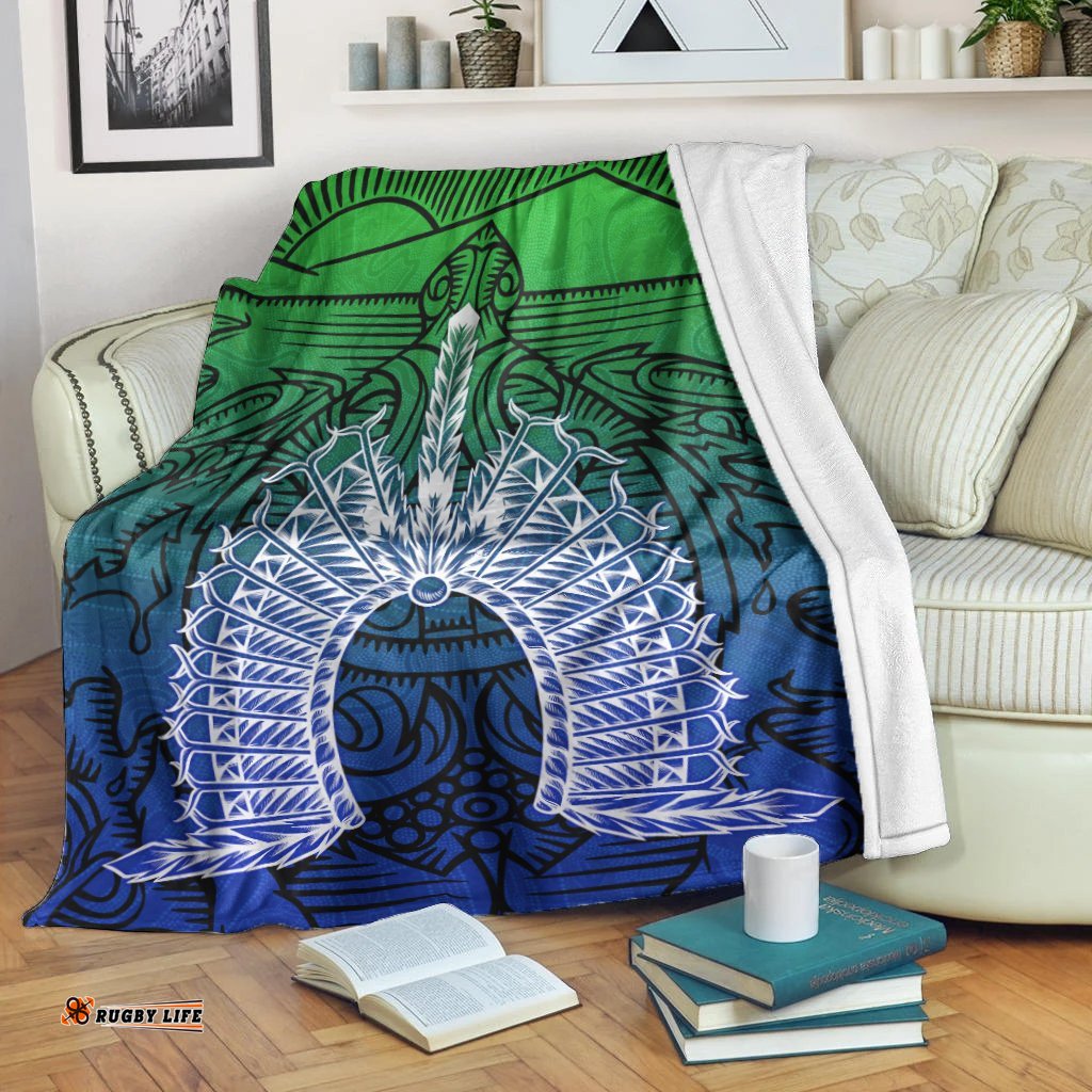 Torres Strait Islanders Premium Blanket Turtle and Dhari Mask