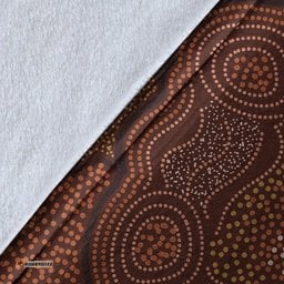 Australia Aboriginal Premium Blanket Indigenous Symbol Dot Painting Art Ver 12