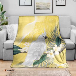 Australia Cacatua Galerita Blanket SulphurCrested Cockatoo Aboriginal Art
