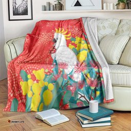 Sulphurcrested Cockatoo Christmas Blanket Australia Gumtree With Golden Wattle