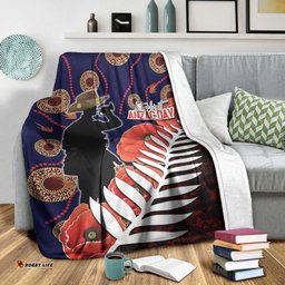 vibehoodie blanket anzac day fern poppy premium blanket