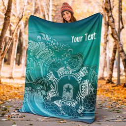 customaboriginal premium blanket torres strait islands in wave