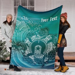 customaboriginal premium blanket torres strait islands in wave