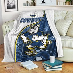 Cowboys Rugby Permium Blanket Macost Indigenous Pattern Premiers