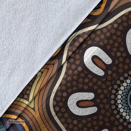 Australia Aboriginal Premium Blanket Indigenous Symbol Dot Painting Art Ver 9