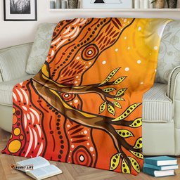 Aboriginal Premium Blanket Tree On The Hill