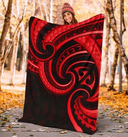 new zealand maori mangopare premium blanket polynesian red