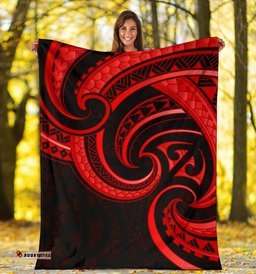 new zealand maori mangopare premium blanket polynesian red