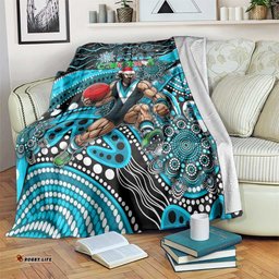 Merry Christmas AFL Power Blanket Aboriginal Santa Football Mascot