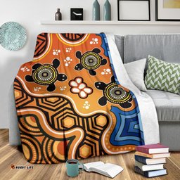 Aboriginal Premium Blanket Indigenous Art Patterns Ver04