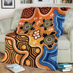 Aboriginal Premium Blanket Indigenous Art Patterns Ver04