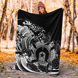 Aboriginal Premium Blanket, Torres Strait Islands in Wave Black