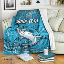 custom personalised sharks rugby premium blanket go sharkies aboriginal special version