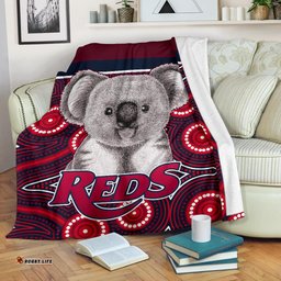 Reds Rugby Australian Premium Blanket Simple Indigenous Queensland