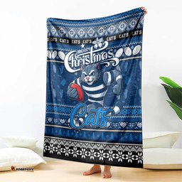 Cats Football Xmas Blanket Australia AFL Mascot