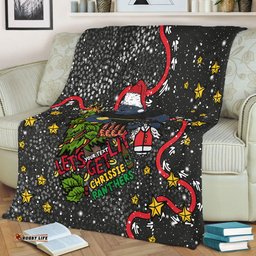 Penrith Panthers Christmas Custom Blanket - Let's Get Lit Chrisse Pressie Blanket