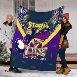 Melbourne Storm Premium Blanket Talent Win Games But Teamwork And Intelligence Win Championships With Aboriginal Style