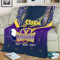 Melbourne Storm Premium Blanket Talent Win Games But Teamwork And Intelligence Win Championships With Aboriginal Style