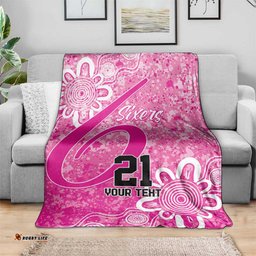 Australian Sixers Cricket Custom Blanket Minimalism Aboriginal