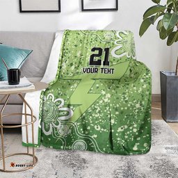 Australian Thunder Cricket Custom Blanket Minimalism Aboriginal