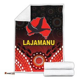 Northern Warlpiri Swans Lajamanu Football Mix Aboriginal Blanket
