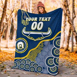 Custom Personalised Cowboys Rugby NAIDOC Aboriginal Blanket