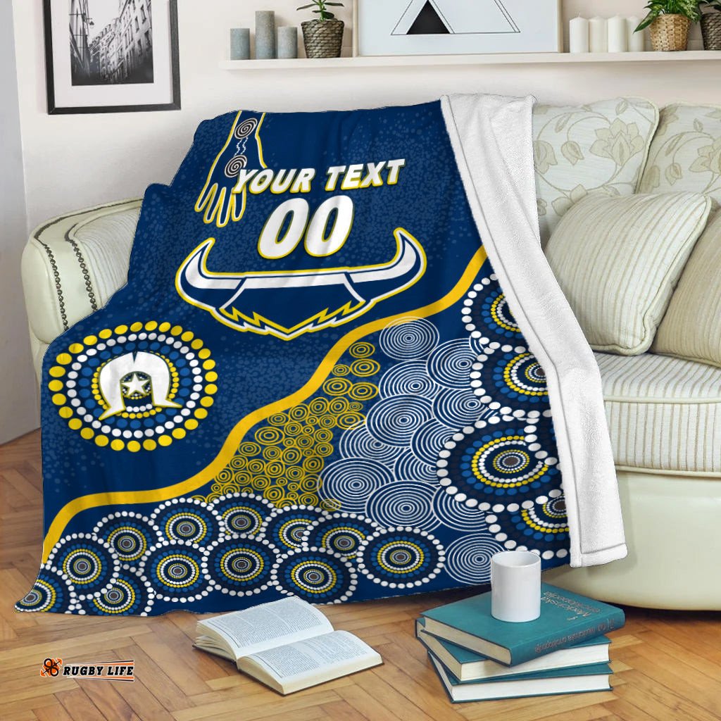 Custom Personalised Cowboys Rugby NAIDOC Aboriginal Blanket