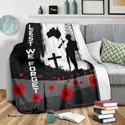 ANZAC Day Premium Blanket, New Zealand Australia Lest We Forget