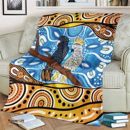 Australia Birds Aboriginal Art Blanket