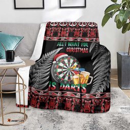All I Want For Christmas Is Darts New Zealand Blanket