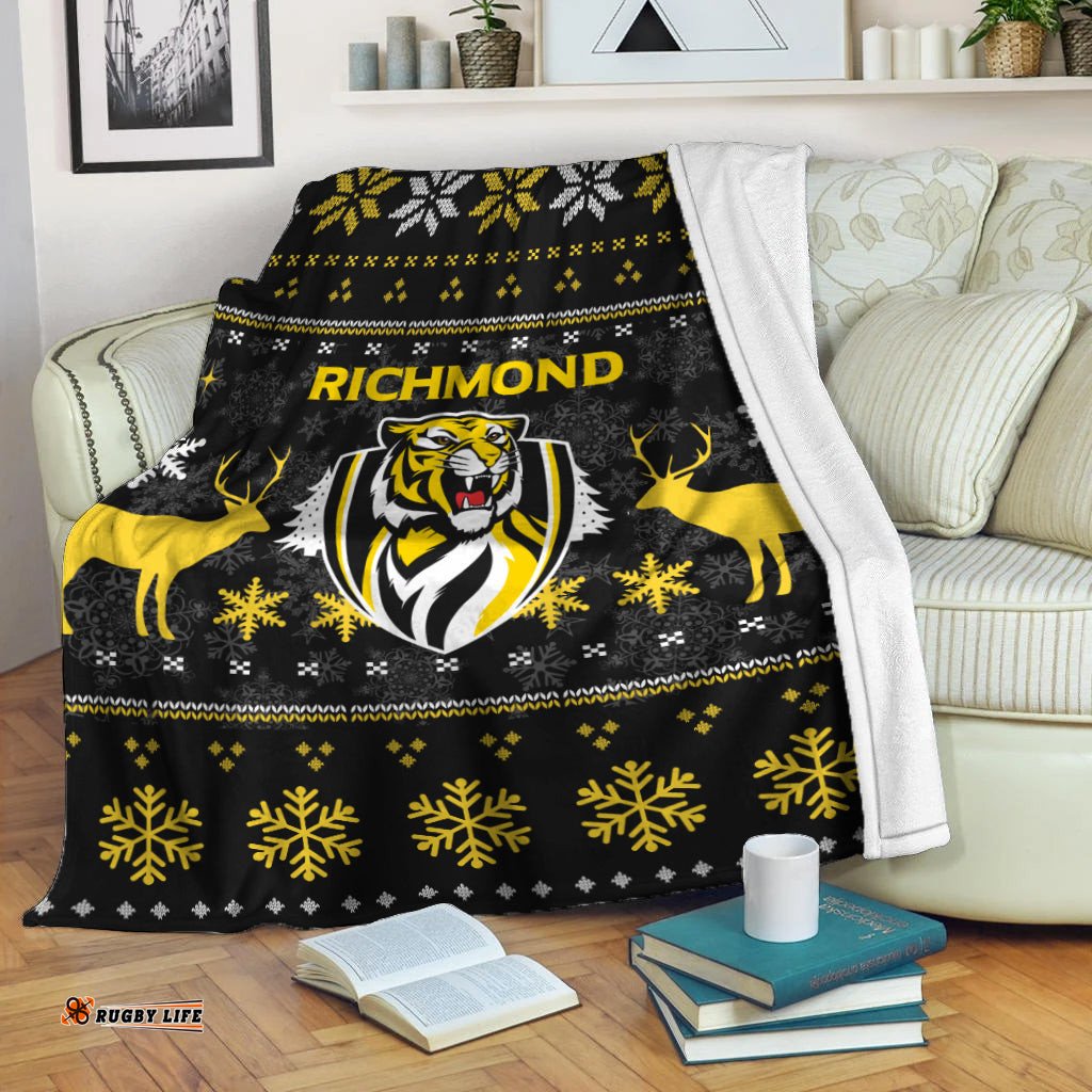 Richmond Football Club Blanket Christmas Ugly Style