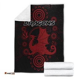 St. George Rugby Blanket Custom Indigenous Dragons Blanket