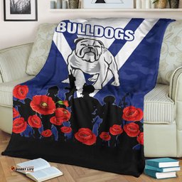 canterbury bankstown bulldogs anzac day camo blanket