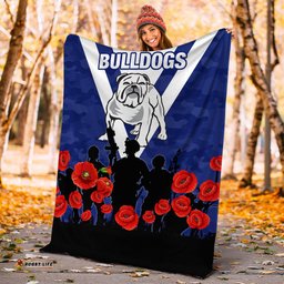 canterbury bankstown bulldogs anzac day camo blanket